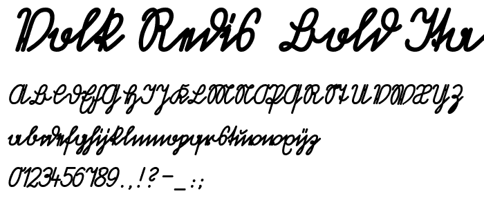 Volk Redis  Bold Italic font